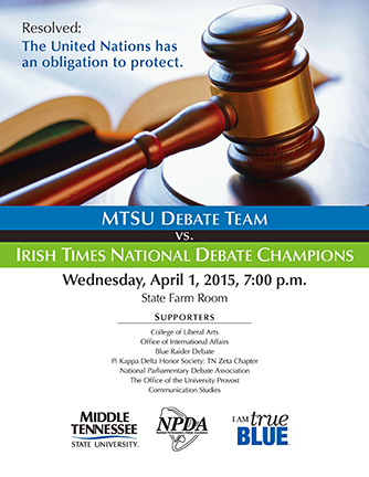 Click on the poster to see a larger version at the MTSU Debate Team's website.