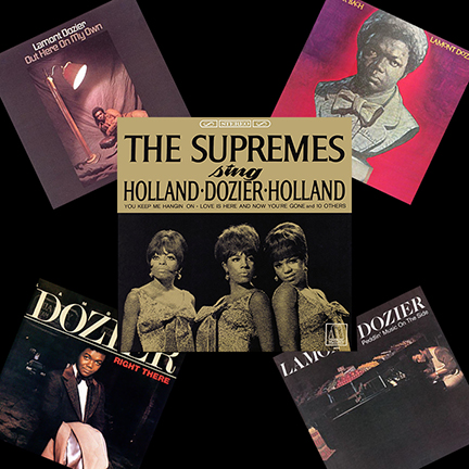 A collection of covers from Motown music icon Lamont Dozier's solo career is shown with the cover of a Supremes album of Holland-Dozier-Holland hits in this photo illustration. Dozier was at MTSU Oct. 21 for a special discussion about his 50-plus-year career and to be honored as the second Fellow of the Center for Popular Music at MTSU. 