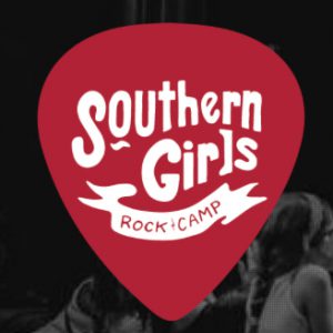 Southern Girls Rock Camp guitar pick logo