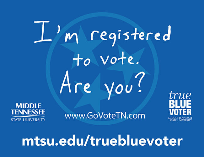 True Blue Voter sign