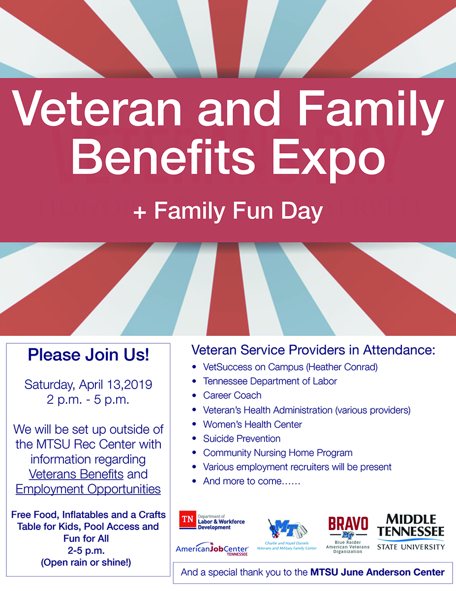Veterans and Family Benefits Expo flyer
