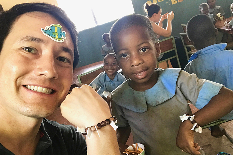 MTSU alumnus Robert Owen poses with a young boy on his 2017 mission at a leprosy recovery camp in Kenya. Owen completed numerous humanitarian missions at home and abroad before and during his college career. He's now studying to become a doctor at the Mayo Clinic Alix School of Medicine in Rochester, Minnesota, with an $8,500 fellowship from The Honor Society of Phi Kappa Phi. (Photo submitted)