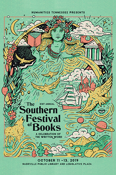 2019 Southern Festival of Books poster