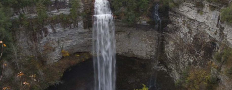 Fall Creek Falls State Park stretches across nearly 30,000 acres of the Cumberland Plateau. This waterfall, at 256 feet high, is one of the highest in the eastern United States. (photo courtesy of Tennessee State Parks)