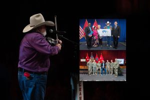 Charlie Daniels performs at the Grand Ole Opry in Nashville, Tenn., in this October 2019 file photo. MTSU’s Charlie and Hazel Daniels Veterans and Military Family Center made a surprise, special presentation to the center’s namesake. (MTSU photo)