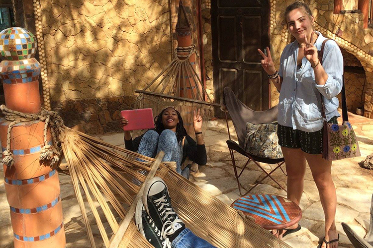 MTSU study-abroad students enjoy some down time during a study-abroad trip to the African nation of Senegal. (Submitted photo)