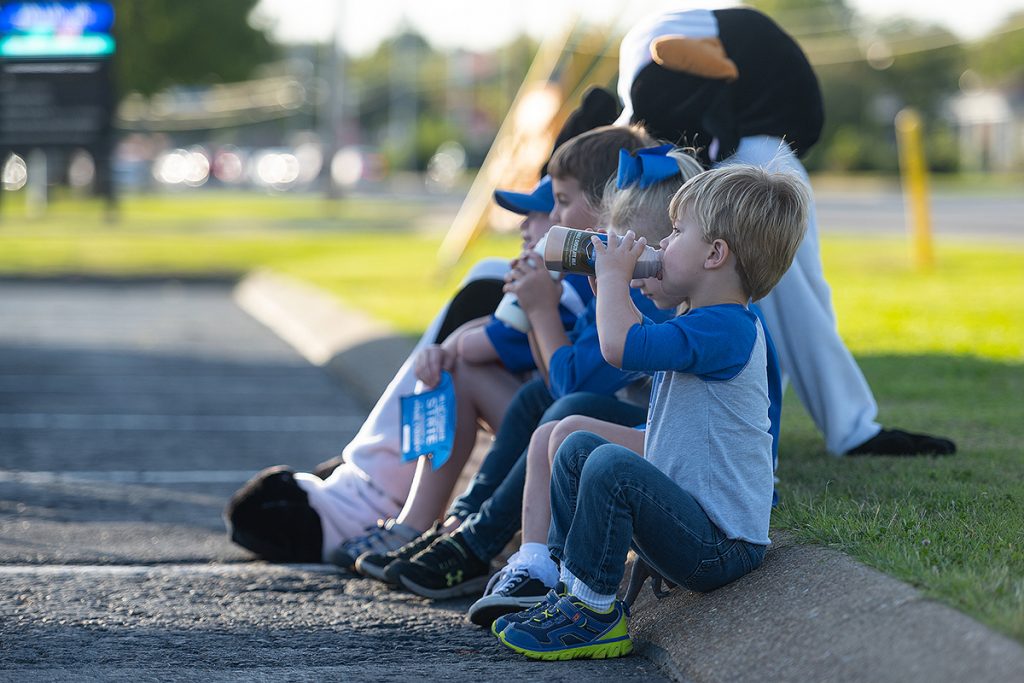 Along with the MTSU Creamery cow, a group of children enjoy chocolate milk during the “Moo-ving Happy Hour” homecoming event in early October 2020 in the Greenland Drive parking lot adjacent to Murphy Center. For this year’s “True Boo MTSU Homecoming” events, visit www.mtalumni.com or call 615-898-2922. For SGA events, go here. Masks are required inside all MTSU buildings as a COVID-19 precaution. (MTSU file photo by Cat Curtis Murphy)