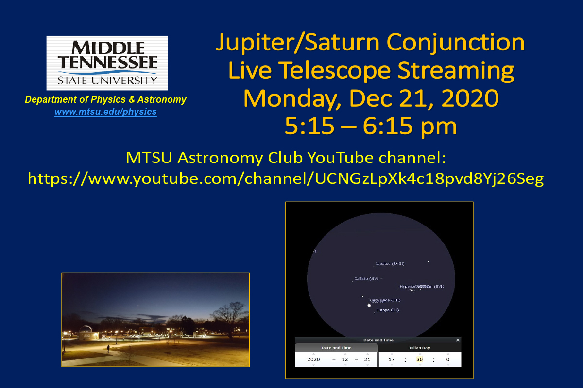 Jupiter-Saturn live telescope streaming