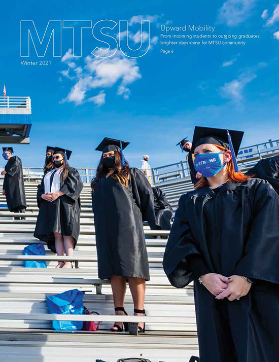 Click the image to access an electronic flip-page version of the magazine. (Cover image courtesy of MTSU Creative Marketing Solutions)