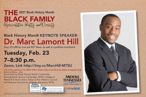 Marc Lamont Hill flyer-Black History Month 2021 keynote