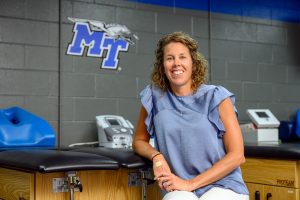 Service to students portrait of Athletic Training faculty Kristi Phillips.