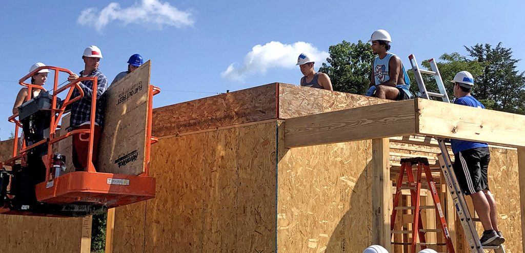 A group of MTSU students who are in the Medical School Early Acceptance Program, or MSEAP, helped with a Habitat for Humanity build in Murfreesboro as part of their summer bridge week at MTSU. Students spent a week at MTSU and a week at Meharry this summer, acclimating to the academic and hospital environments. (Submitted photo)