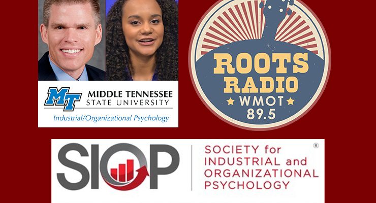 Dr. Patrick McCarthy, top left, a psychology professor and director of the industrial-organizational psychology program in the College of Behavioral and Health Sciences, and MTSU alumna Risa Witherow are guests on an upcoming 