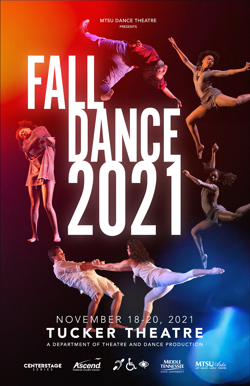 MTSU Fall Dance Concert 2021 poster