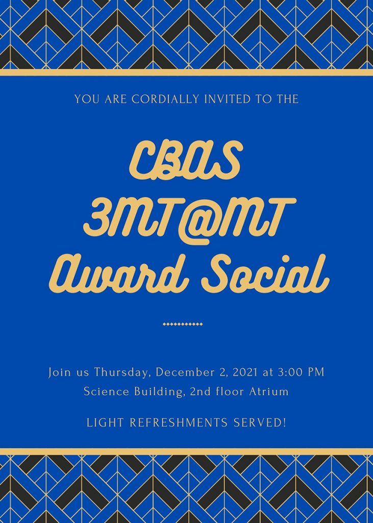 CBAS 3MT@MT Award Social graphic