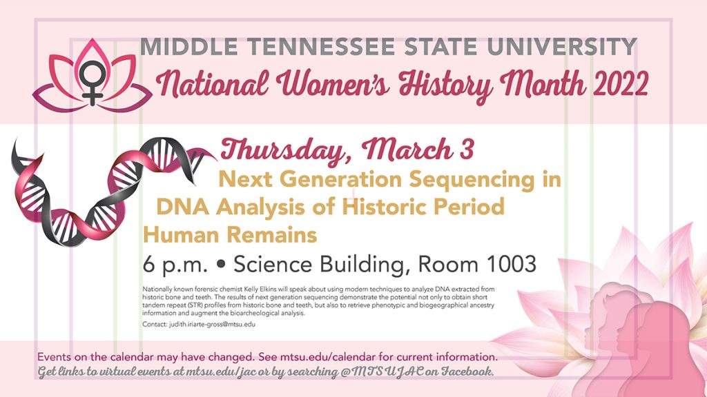 MTSU National Women's History Month March 3 graphic
