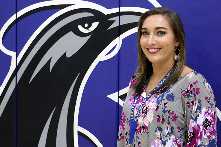 MTSU College of Education alumna Brittany Taylor (Class of '12), a Rockvale Middle School teacher for Rutherford County Schools, has been named the recipient of the Tennessee Council for the Social Studies Teacher of the Year award. (Photo courtesy of Rutherford County Schools Communications Department)