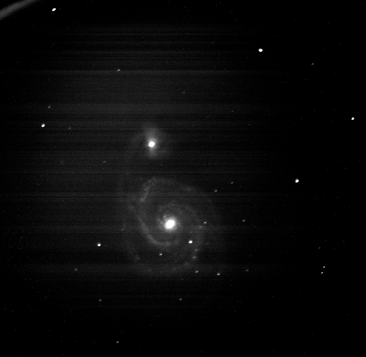 A section of the Whirlpool Galaxy in a photo taken by Dr. Katelyn Stringer, an MTSU alumna, in 2013 while attending the university. It is considered Messier Catalogue No. 51, one of French Astronomer Charles Messier’s 110 catalogued objects in the galaxy. It will be part of professor Chuck Higgins’ Star Party presentation, starting at 6:30 p.m. Friday, March 4, in Wiser-Patten Science Hall Room 102 (Submitted photo by Katelyn Stringer)
