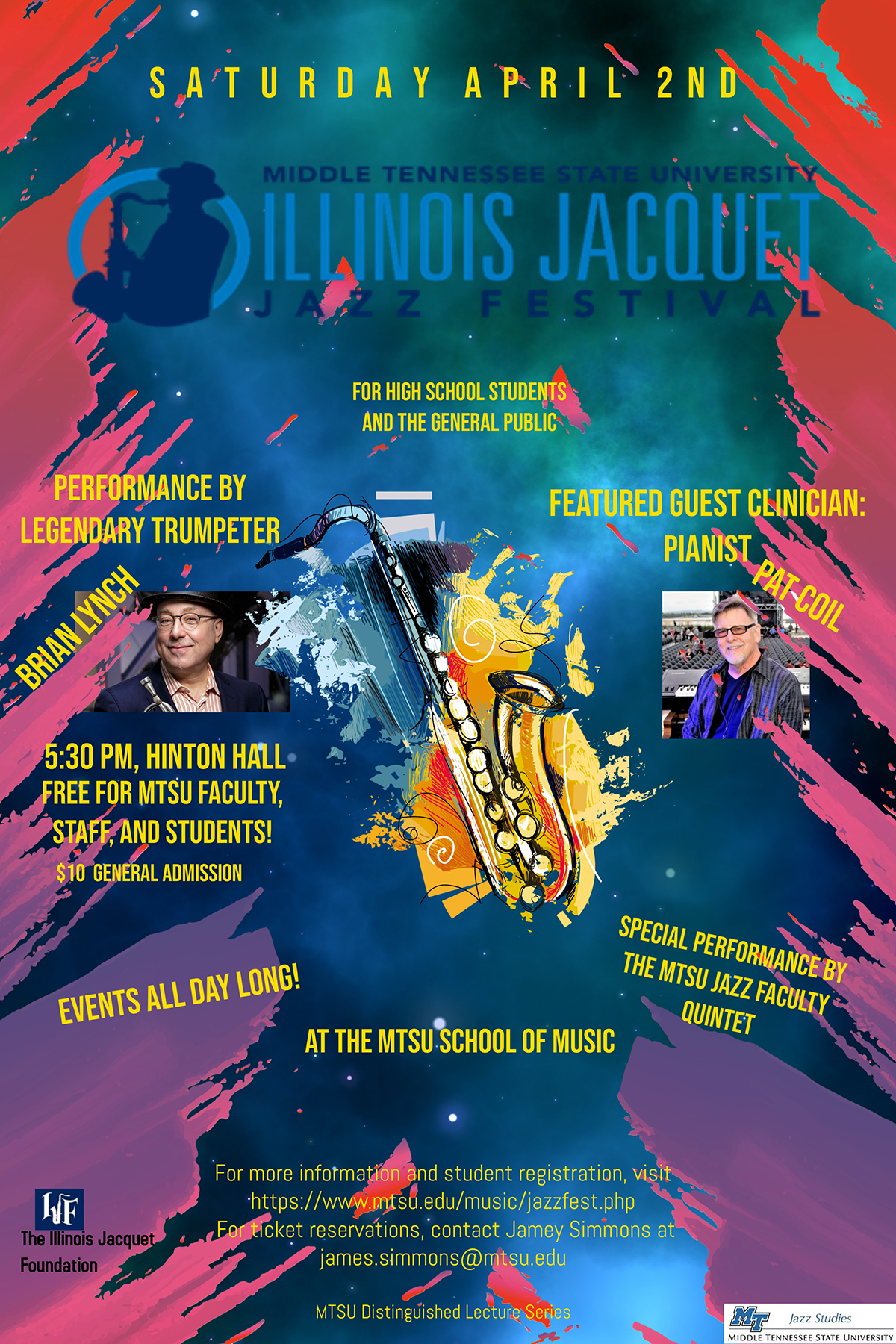 MTSU 2022 Illinois Jacquet Jazz Festival poster