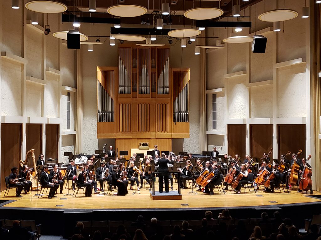 MTSU student musicians are part of the 50-member MTSU Symphony Orchestra, which will be performing at 8 p.m. Saturday, April 9, in Hinton Hall of the Wright Music Building, to wrap up MTSU Spring Showcase events across campus. The concert is free. (Submitted photo)