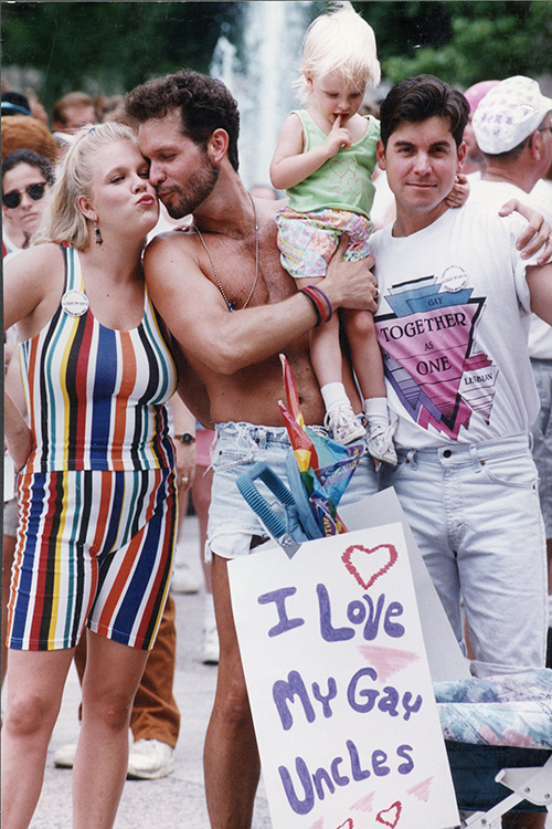 This photo was taken at a gay pride festival in Nashville in the early 1990s. It is part of the Albert Gore Research Center's LGBTQ+ archives. (Photo courtesy of Albert Gore Research Center)