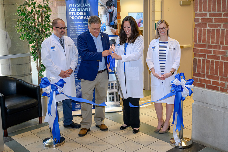 Physician Assistant program open house and grand opening ribbon cutting ceremony at the Cason-Kennedy Nursing building.