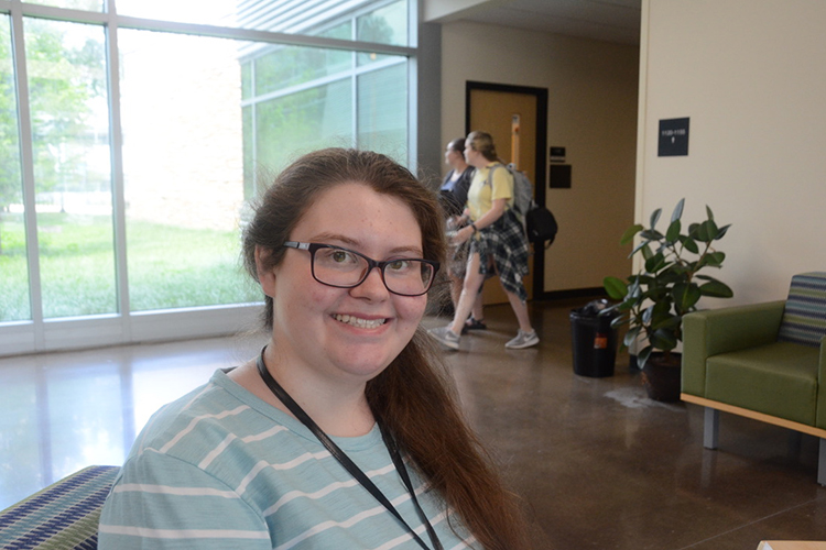 Kendall Benedict, a senior biology major and research assistant from Lebanon, Tenn., spends part of her summer helping in the science laboratory with COVID-related research in the MTSU Science Building. (MTSU photo by Favour Boluwade)