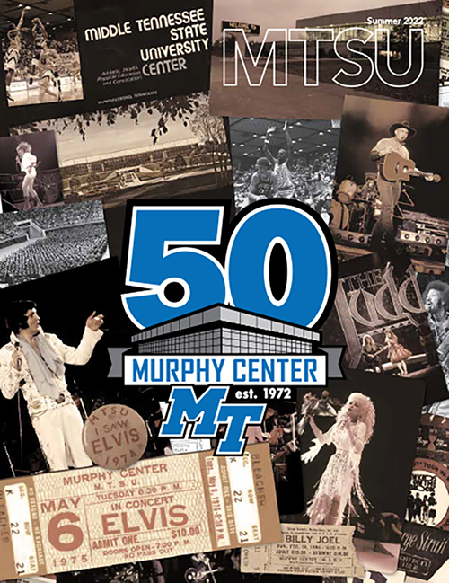 MTSU Magazine Summer 2022 cover featuring Murphy Center