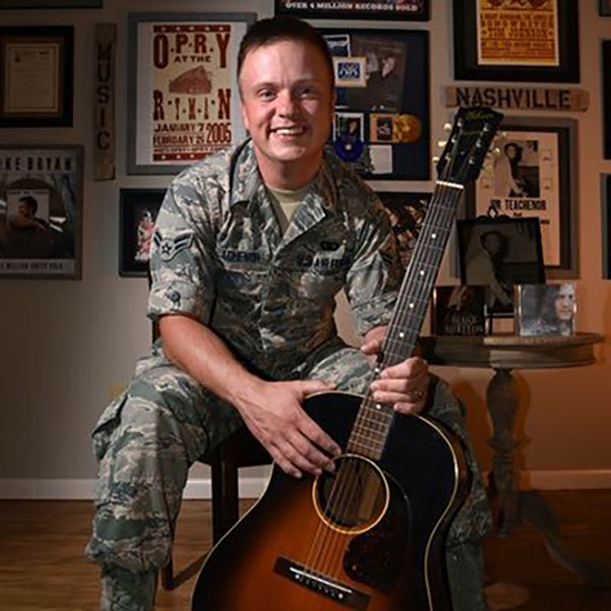 Jamie Teachenor served as a member of the U.S. Air Force band at the Air Force Academy before joining MTSU as an adjunct professor of songwriting. (Photo submitted)