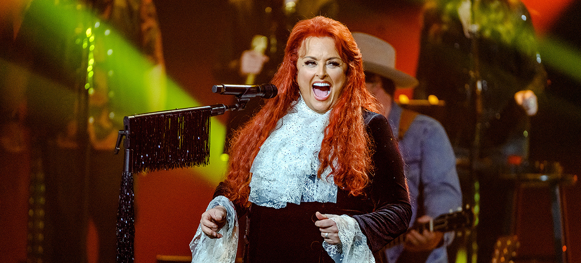 Wynonna Judd performs at “The Judds: Love is Alive – The Final Concert” on Thursday, Nov. 3, 2022, at the Murphy Center on the Middle Tennessee State University campus. MTSU students, faculty and alumni worked the red carpet and concert events. (MTSU photo by James Cessna and Cat Curtis Murphy)
