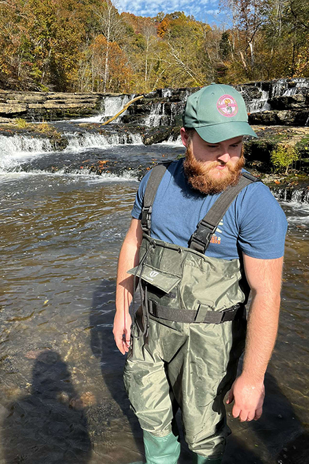 Dalton Lewis, Middle Tennessee State University biology major and senior, turned his passion for the environment into a research project using the university’s Undergraduate Research Experience and Creative Activity, or URECA, grant to fund it and bring on the support of a faculty mentor. (Photo courtesy of Dalton Lewis)