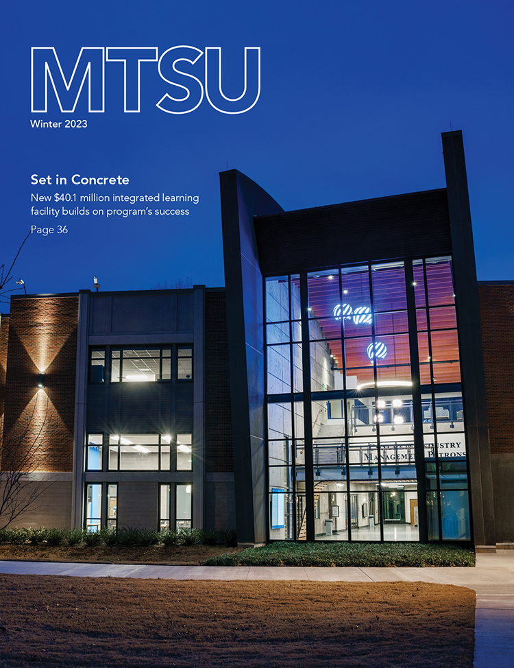 The new edition of MTSU magazine is being made available first — and for the first time — on the Foleon digital publishing platform. Click the image to access.