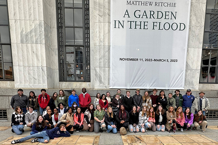 Students in the Siegel High School Humanities Academy in Murfreesboro, Tenn., visit the Frist Art Museum in Nashville on Jan. 26 as part of the academy’s Humanities Week activities. The academy is a partnership between Siegel and Middle Tennessee State University’s College of Liberal Arts. (Photo submitted)
