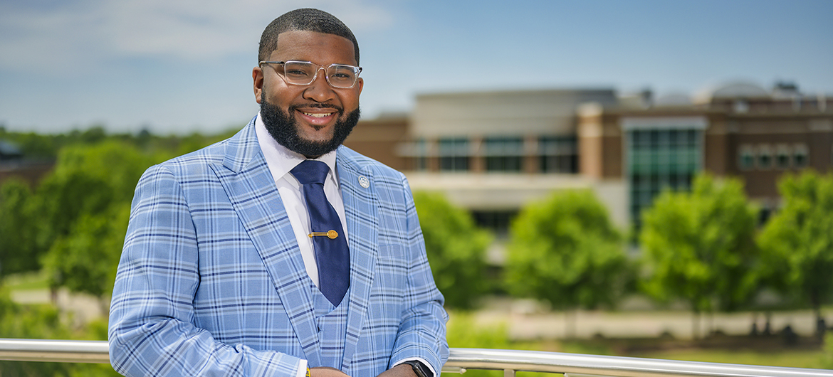 Michai Mosby was recently elected Student Government Association president at Middle Tennessee State University. The sophomore from Memphis, Tenn., is one of the youngest MTSU SGA presidents ever elected. (MTSU photo by Andy Heidt)