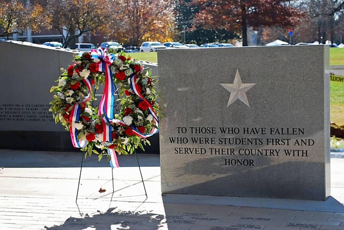 The general public and Middle Tennessee State University community are welcome to visit the MTSU Veterans Memorial, 628 Alma Mater Drive, next to the Tom H. Jackson Building, during the 2023 Memorial Day holiday weekend. (MTSU file photo)