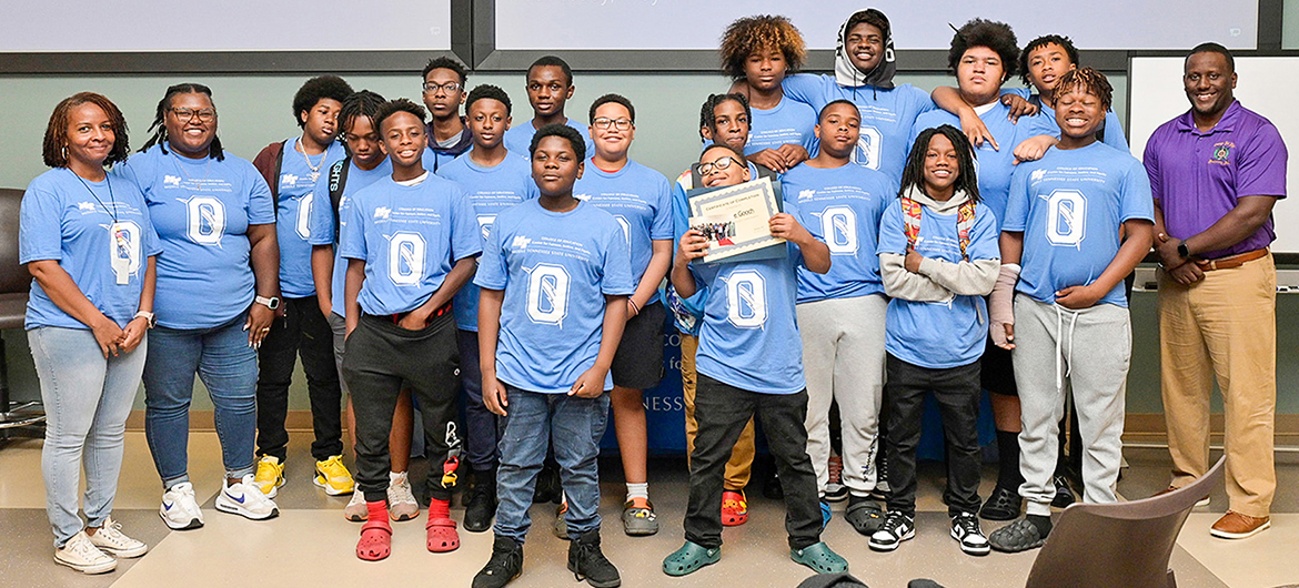 MTSU education center celebrates first leadership academy cohort of middle schoolers