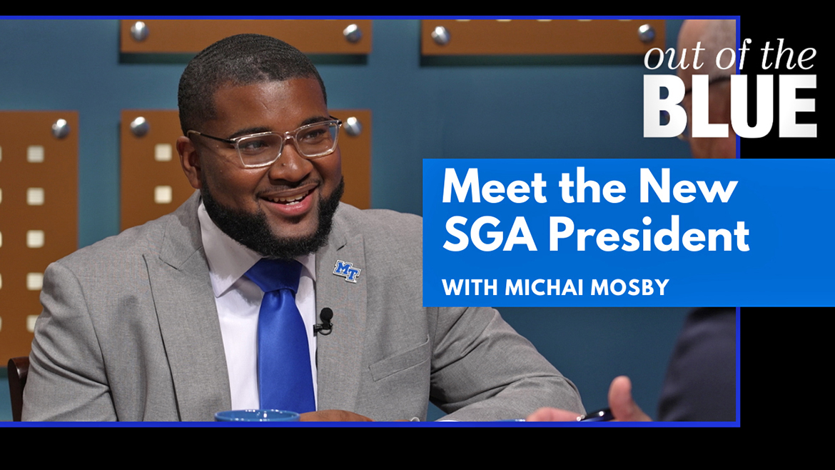 Graphic with SGA President Michai Mosby