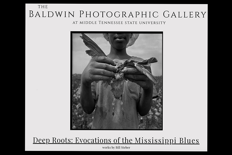 Middle Tennessee State University alumnus Bill Steber takes a visual and interactive journey with “Deep Roots: Evocations of the Mississippi Blues,” an exhibit on display through Dec. 9, 2023, at Baldwin Photographic Gallery on campus. (Illustration courtesy of MTSU's Baldwin Photographic Gallery)