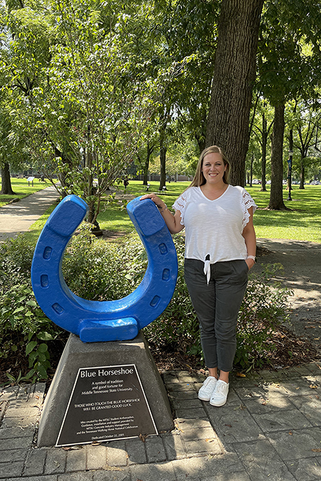 Amanda Fisher, sophomore business management student at Middle Tennessee State University, came to MTSU not only as a nontraditional student in her 30s with a family but also with the support of four of her siblings, the five attending the school together and studying subjects from animal science to aerospace. (Submitted photo)