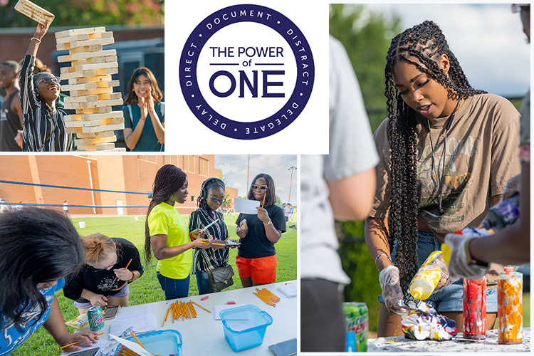 To kick off the new academic year, the center will host the third annual Power of One Block Party from 4-6 p.m. Wednesday, Sept. 6, at the MTSU Campus Recreation sundeck. MTSU Power of One empowers students to take a stand and combat gender-based violence. Visit www.mtsu.edu/powerof1/ to learn more. (MTSU illustration by Nancy DeGennaro)