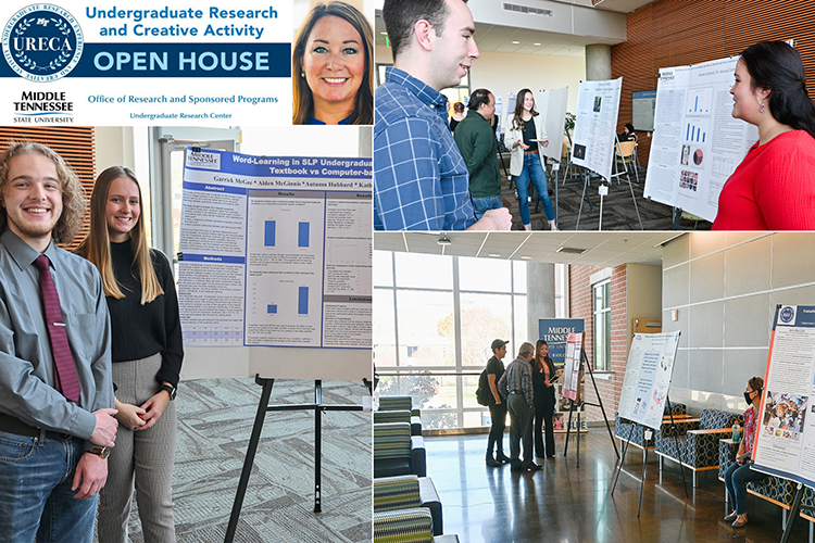 Middle Tennessee State University’s Undergraduate Research Center will host its 6th annual Open House research and creative activity presentation event from 11 a.m. to 1 p.m. on Thursday, Nov. 9, at the Science Building on campus. All students are welcome to attend. (MTSU graphic illustration by Stephanie Wagner)