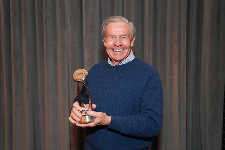 Jim Free, Middle Tennessee State University alumnus, was recently honored by the Country Music Association with the J. William Denny Award for his contributions to the CMA Board of Directors. (Photo courtesy of Country Music Association)