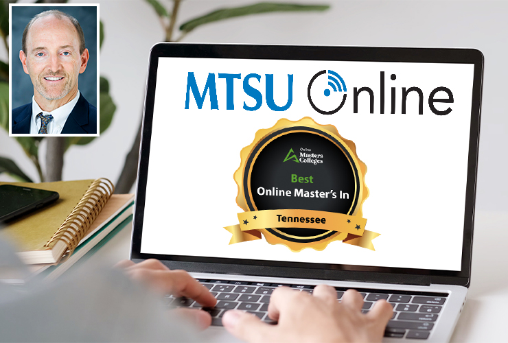Trey Martindale, top left, Middle Tennessee State University’s chief online learning officer, oversees the institution’s online programs. MTSU was recently awarded 