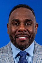 February "Out of the Blue" features new football coach Derek Mason