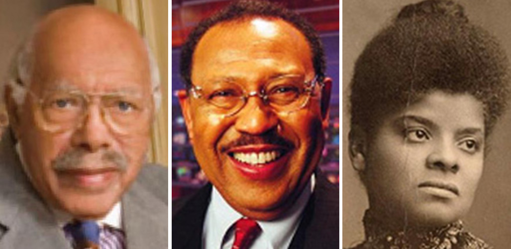 The Tennessee Journalism Hall of Fame inducted three Black honorees posthumously in 2023, from left, Robert Churchwell, first Black reporter for the Nashville Banner; Bill Hall, beloved weatherman for WSMV-TV; and Ida B. Wells, legendary journalism and civil rights activitist.