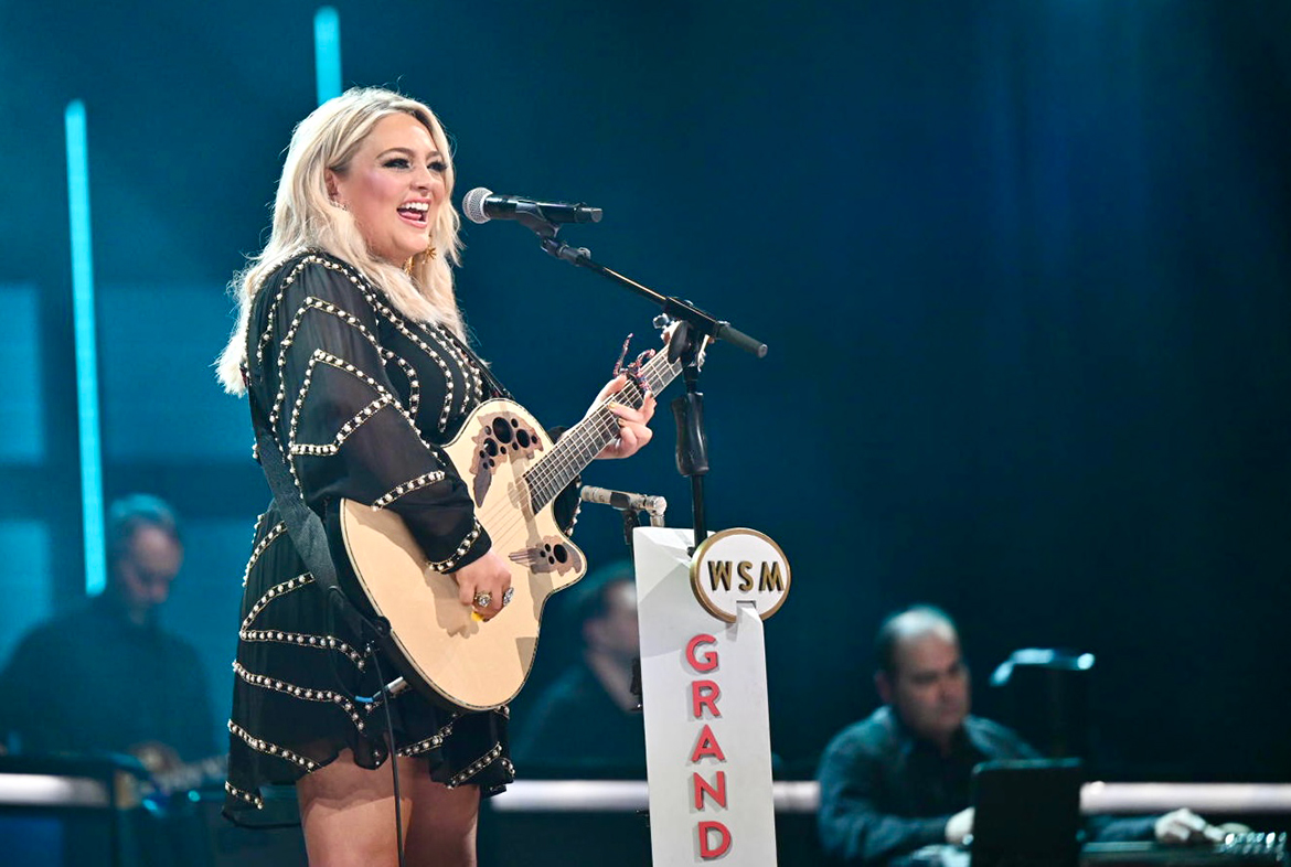 Middle Tennessee State University alumna Hunter Wolkonowski, more commonly known as HunterGirl, made her debut at the Grand Ole Opry on Saturday, March 2, 2024, in Nashville, Tenn. (MTSU photo by James Cessna)
