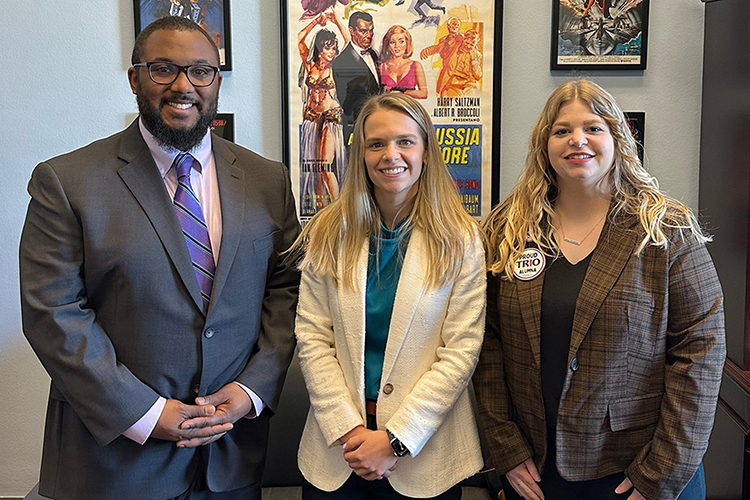 Alissa Belton, at right, an academic counselor for Middle Tennessee State University’s Student Support Services, is pictured here during a March trip to the office of Tennessee Congressman Scott DesJarlais while attending the Policy Seminar to advocate for funding for TRIO Programs in Washington, D.C. Pictured with her, from left, are Jonathan Curry, project director for Upward Bound at University of Tennessee-Knoxville, and Desjarlais’ Legislative Assistant Lindsey Keller. (MTSU submitted photo)