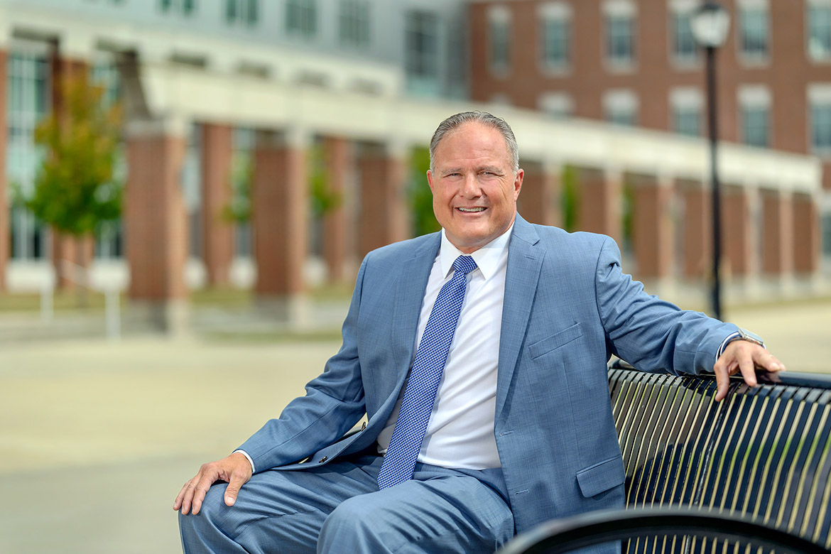 College of Behavioral and Health Science Dean Peter W. Grandjean at the Academic Classroom Building.