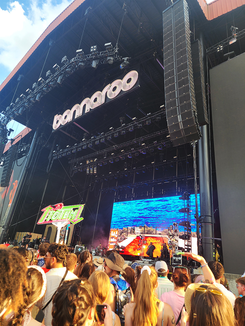 Jordan Reining was part of the student team who covered Bonnaroo. (Photo by Jordan Reining)