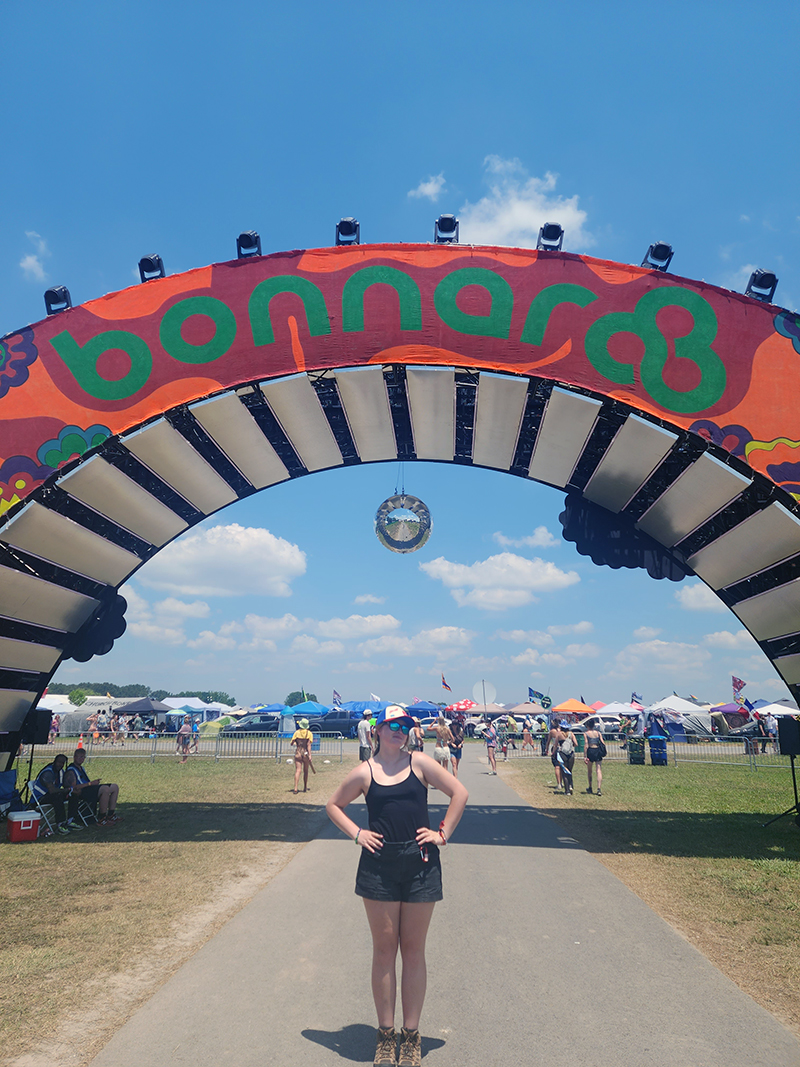 Jordan Reining was part of the student team who covered Bonnaroo. (Photo by Jordan Reining)